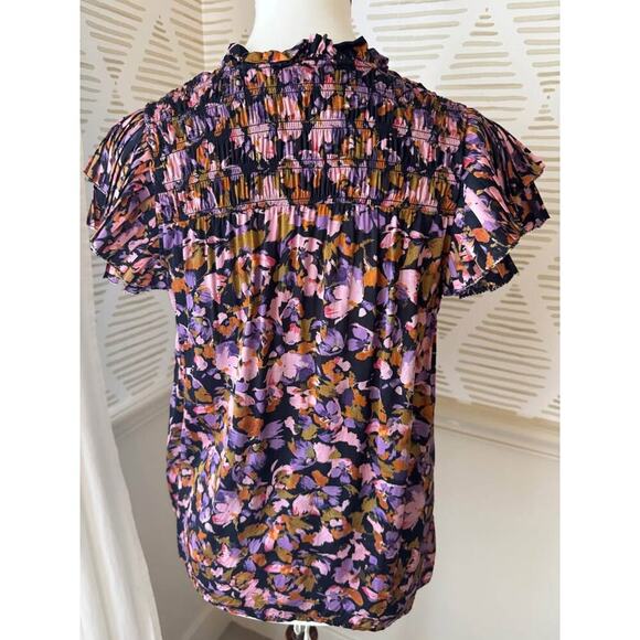 Caballero Women’s Medium Ruffle Sleeve Top - Picture 4 of 7